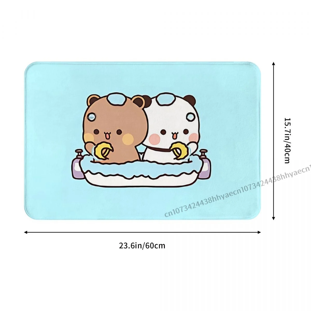 Bubu and Dudu Anime Bathroom Mat Take A Bath Doormat Flannel Carpet Outdoor Rug Home Decoration