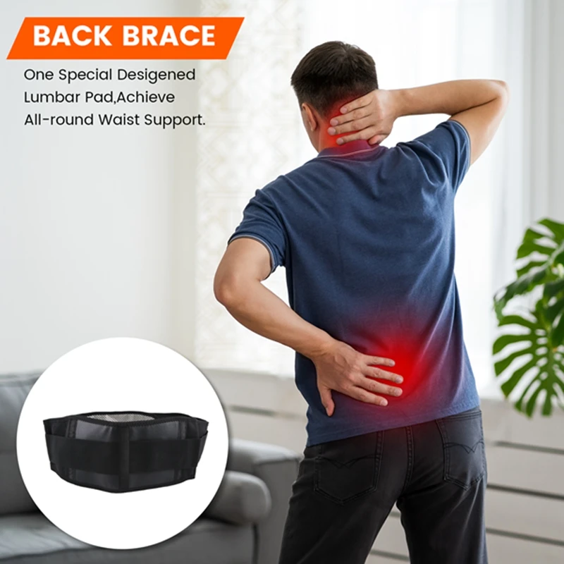 Adjustable Waist Tourmaline Self Heating Magnetic Therapy Back Waist Support Belt Lumbar Brace Massage Band Health Care