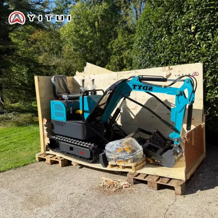 

Мини-экскаватор 1,2 тонны, стандарт EPA Euro5, малый гусеничный экскаватор для сада, усиленное шасси для домашнего использования