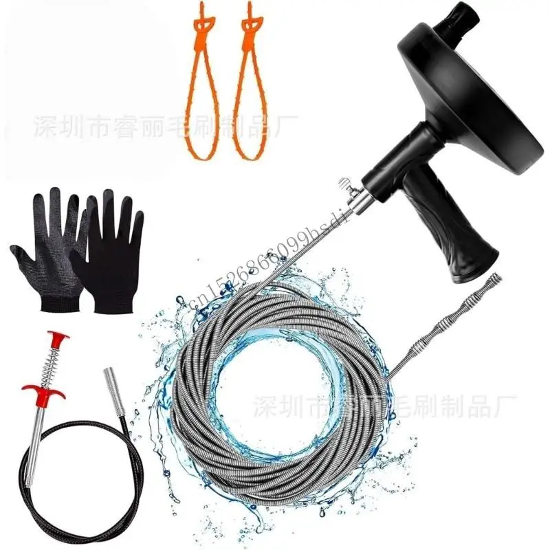 

11UA Drain Snakes Flexible Spring Steel Cable and Ergonomic Grip for Easy Clog Removal in Kitchen Sinks Bath Tubs and Drains