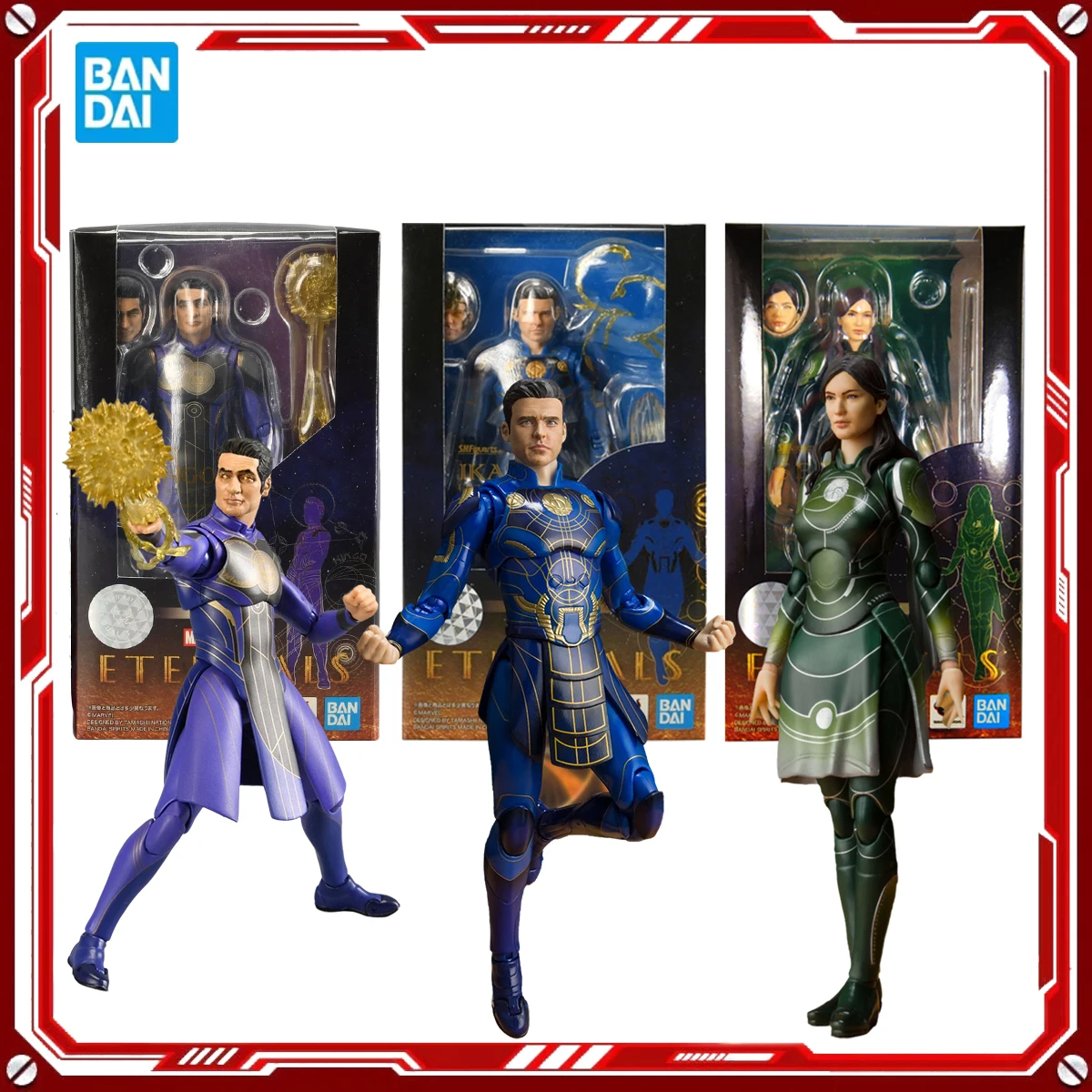 

Bandai Genuine Original Eternals Anime Model Kits Eternals Sersi Ikaris Kingo Toys SHF Action Figure Assembly Model Gift School