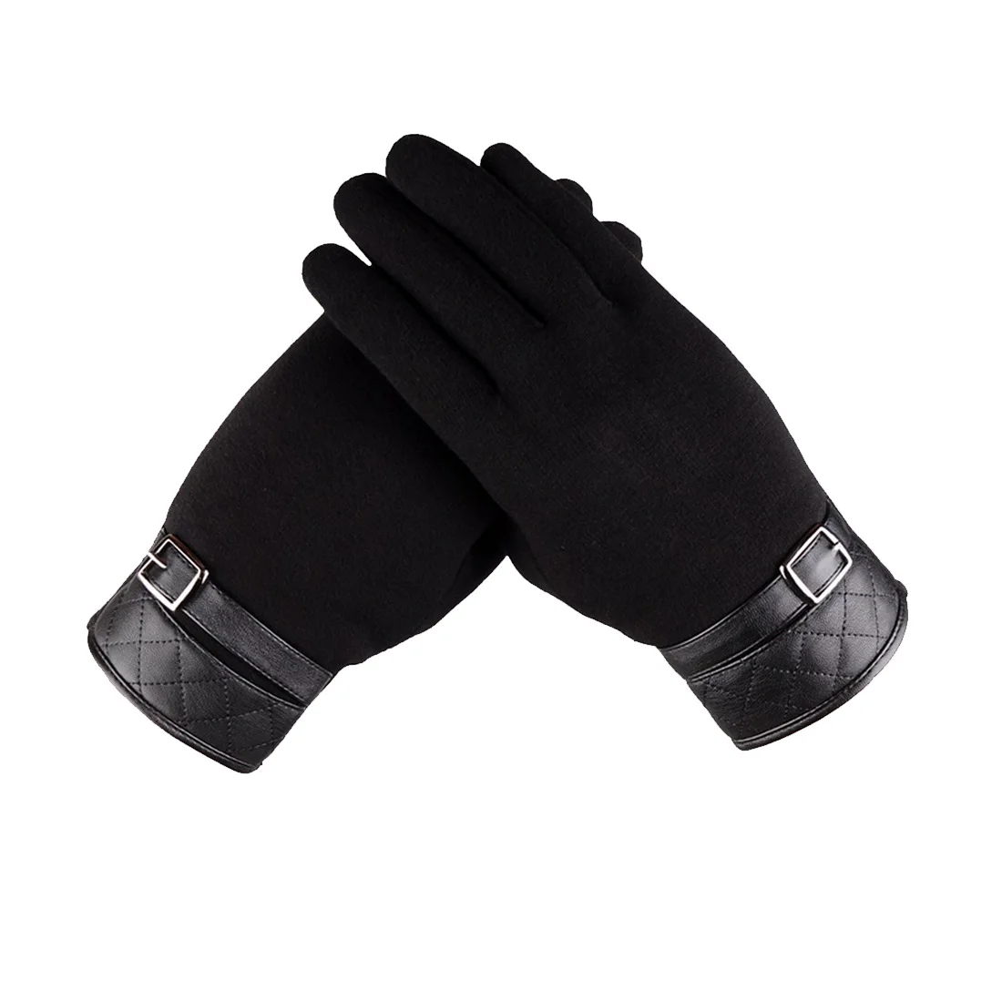 Winter Motorcycle Riding Thermal Cycling Gloves Bicycle Warm Touchscreen Full Finger Gloves For Men black