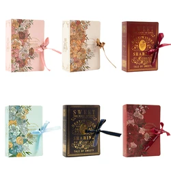 5Pcs Creative Book Shape Gift Box Candy Cookie Packaging Box Wedding Birthday Party Decorations Baby Shower Gift Favor Supplies