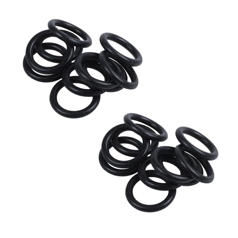 20 Pcs Black Rubber Oil Seal O-Rings Seals Washers 16 X 11 X 2.5Mm