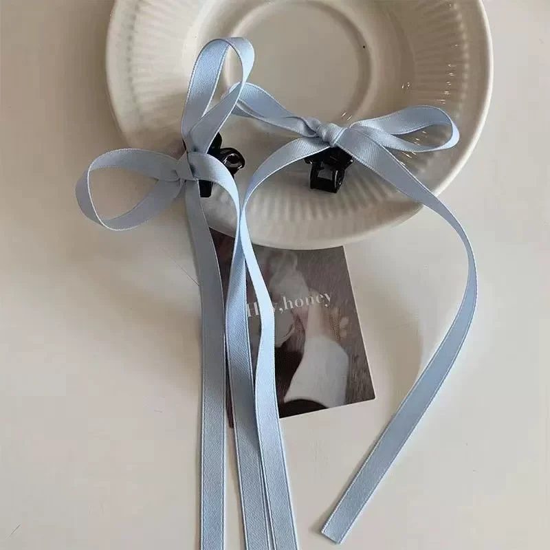 2 uds nuevo verano coreano cinta arco pequeña horquilla linda chica Mini Clip de agarre nudo de lazo trenzado mujer accesorios para el cabello
