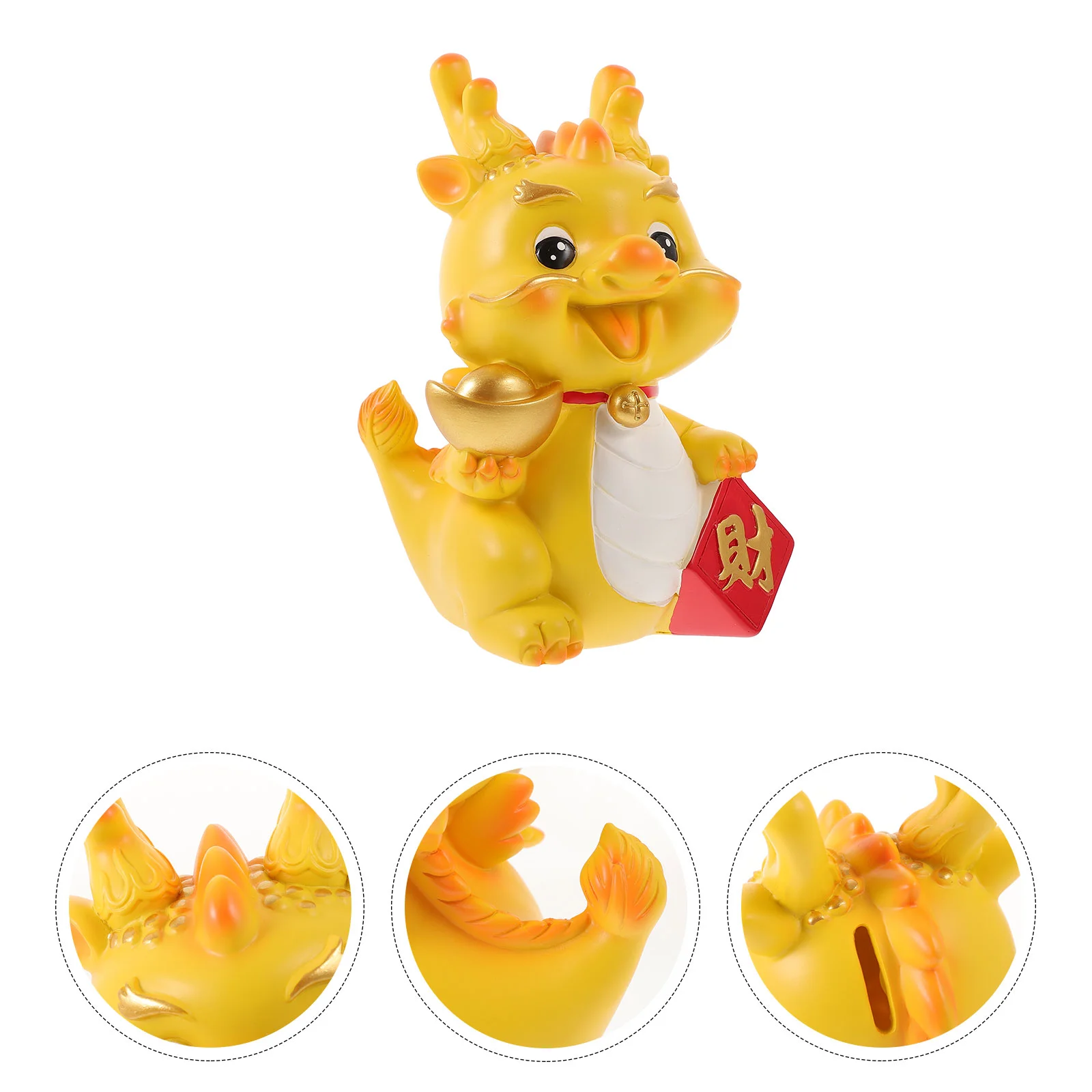 

Zodiac Dragon Desktop Porch Storage Ornaments Resin Crafts Piggy Bank ( Jar [Wealth]) Gift Decor Model Coin Saving