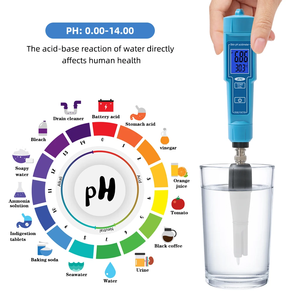 Yieryi Professional Digital Ph Meter Food Processing Tester Tapered Loose Soil Hydroponics Monitor For Cheese Lab Drinking Water