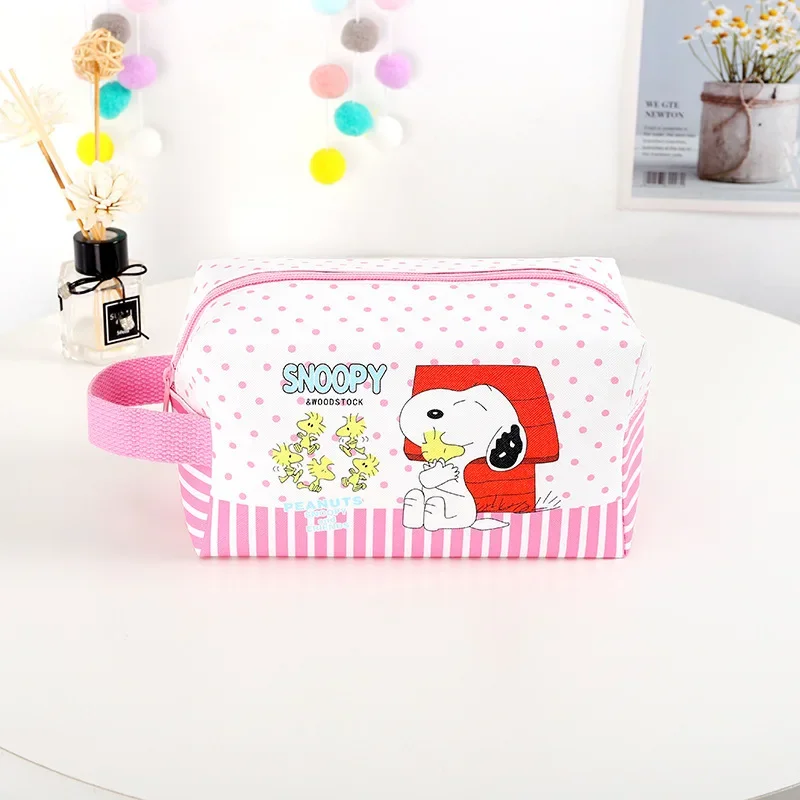 Snoopy Women Cosmetic Lipsticks Bag coreano Student Pencil Case Travel Makeup Brushes Bag Neceser Organizer Bags studente Cartoon