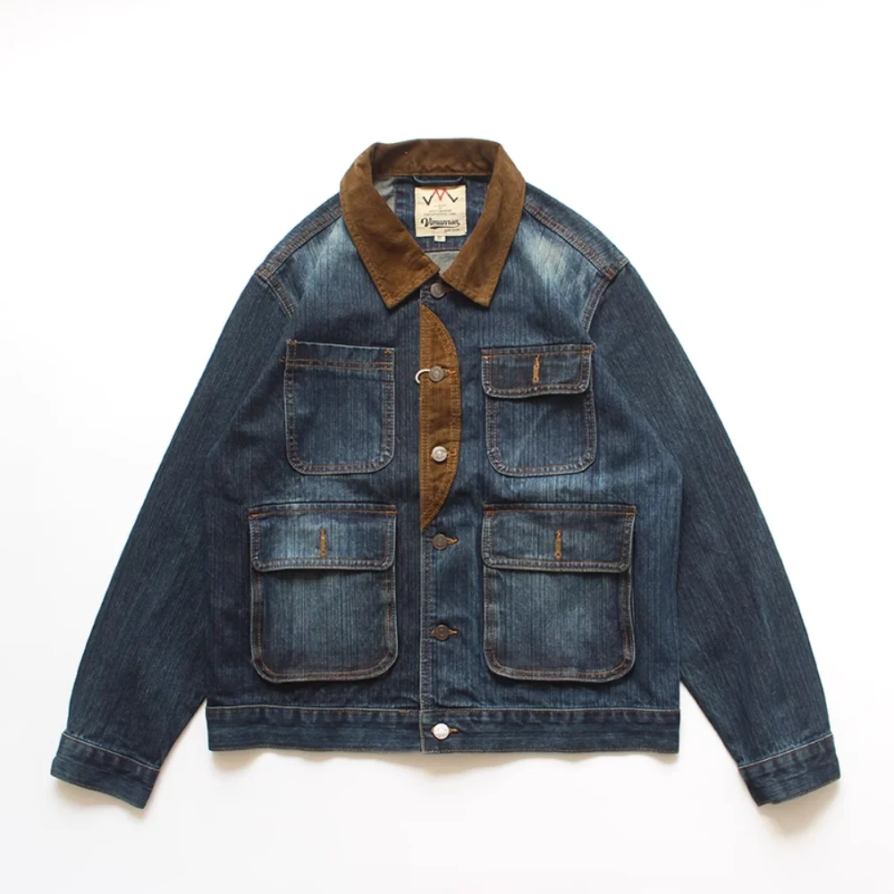 Classic Men's Denim Jacket with a Retro EdgePerfect for Autumn