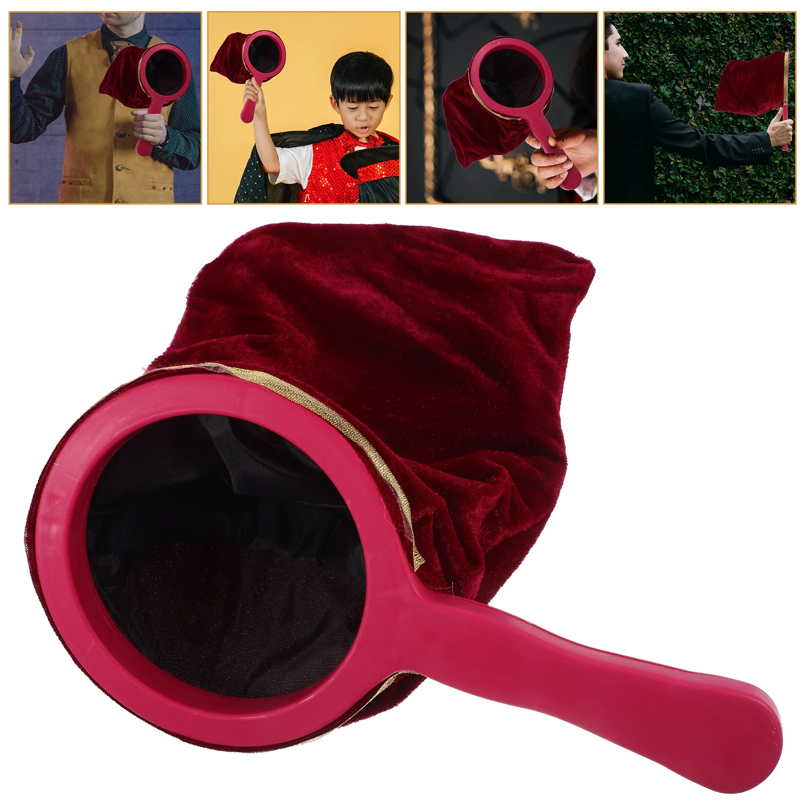 

2pcs Bag Props Plastic Material Zipper Handle Stage Performance Beginner Use Appear Disappear Tricks Trick Bags Party