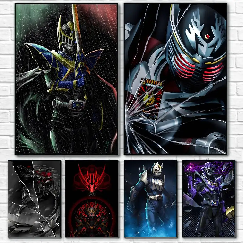 T-Kamen Rider R-Ryuki Second Black Poster Canvas painting poster with prints Home bedroom living room decoration gift