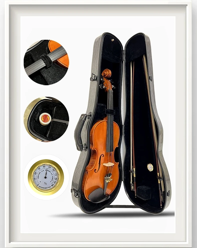 Strong carbon fiber 4/4 violin Case,Hard Shell Storage Protect Violin box violin bag ,Waterproof shockproof violin backpack