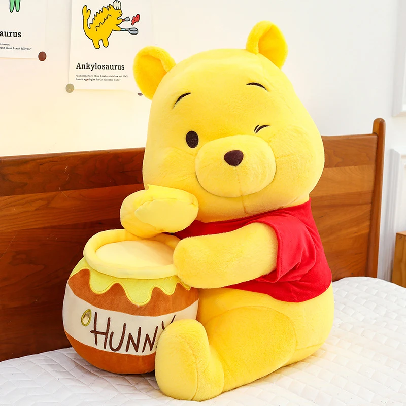 32-90cm Winnie The Pooh Plush Toys Cute Large Cartoon Plushie Anime Birthday Pillow Doll Stuffed Gift for Kids Xmas