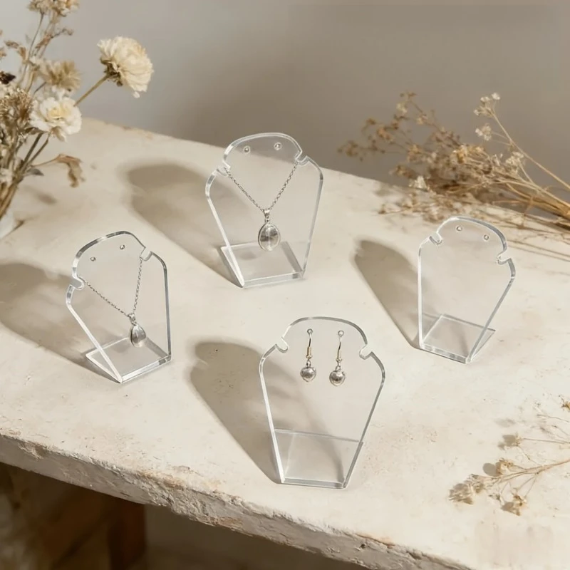 20 Transparent Acrylic Multi-Purpose Jewelry Display Stands Jewelry Store Exhibition Home Necklace Earring Storage Display Board