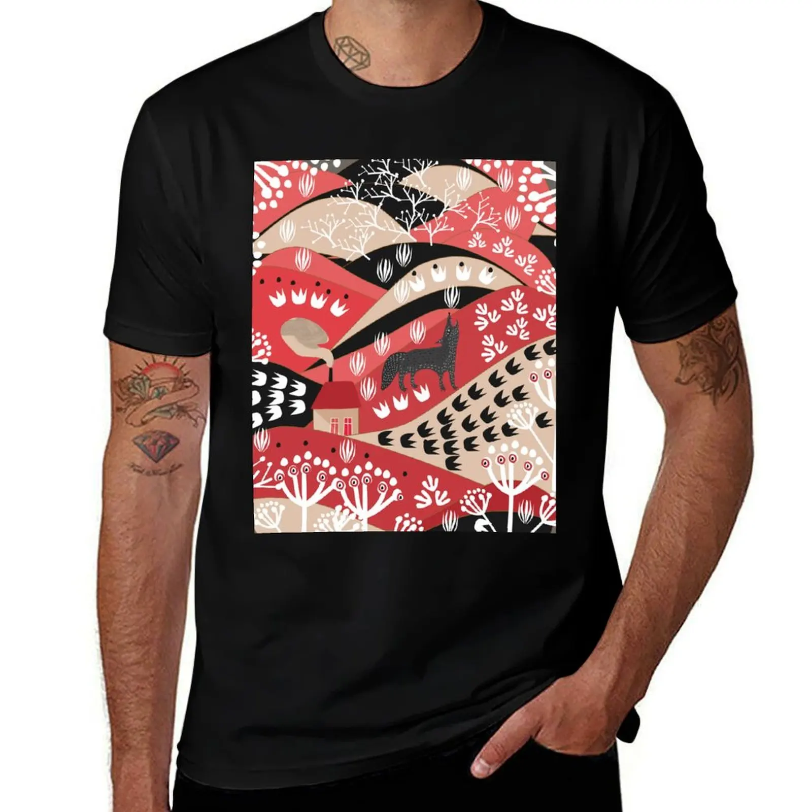 

Wolf's Promise Land T-Shirt hippie clothes tees customizeds mens graphic t-shirts big and tall