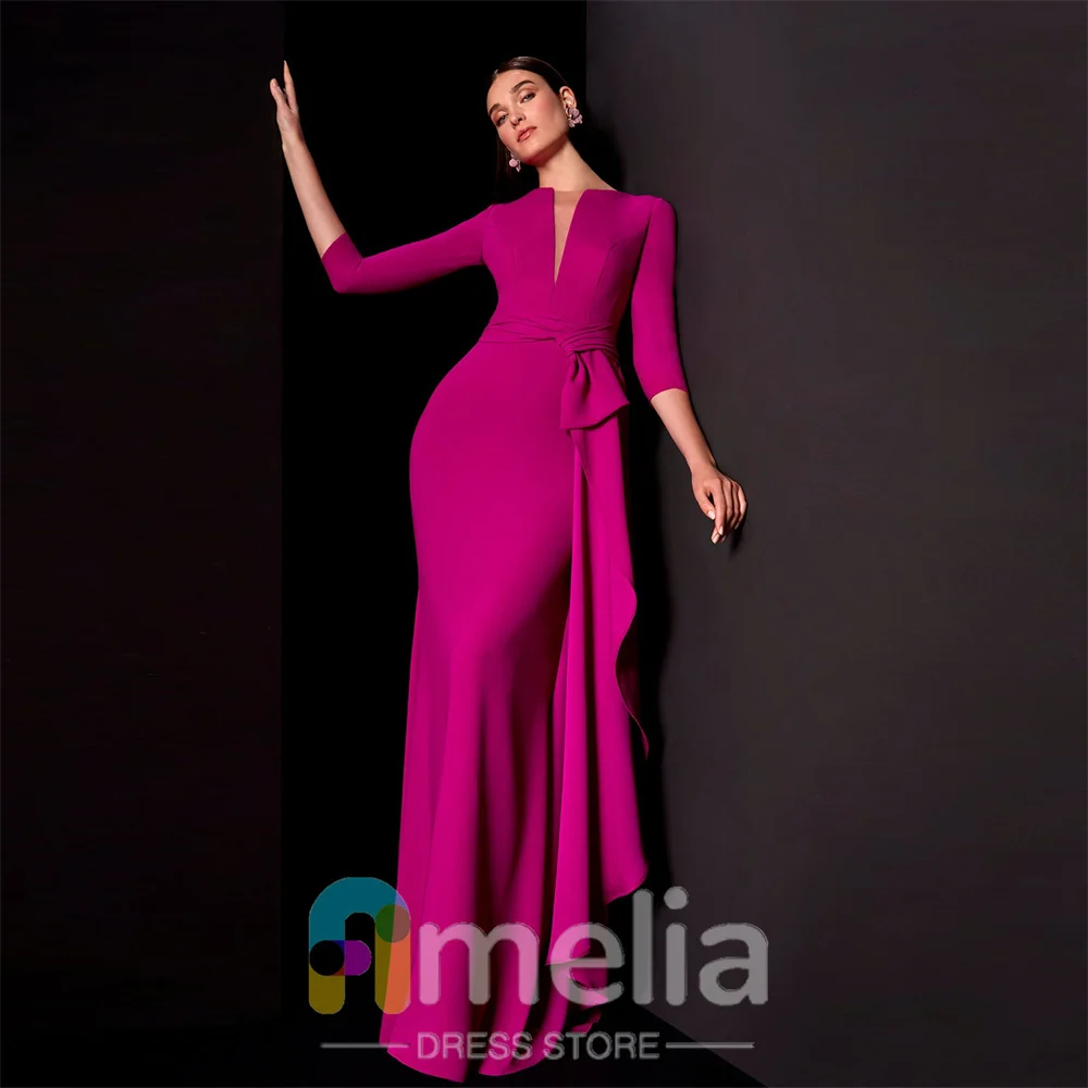 

Amelia Elegant Party dresses Woman V Neck Evening Prom Dresses for Special Occasions Long Formal Gowns For Dubai 2024