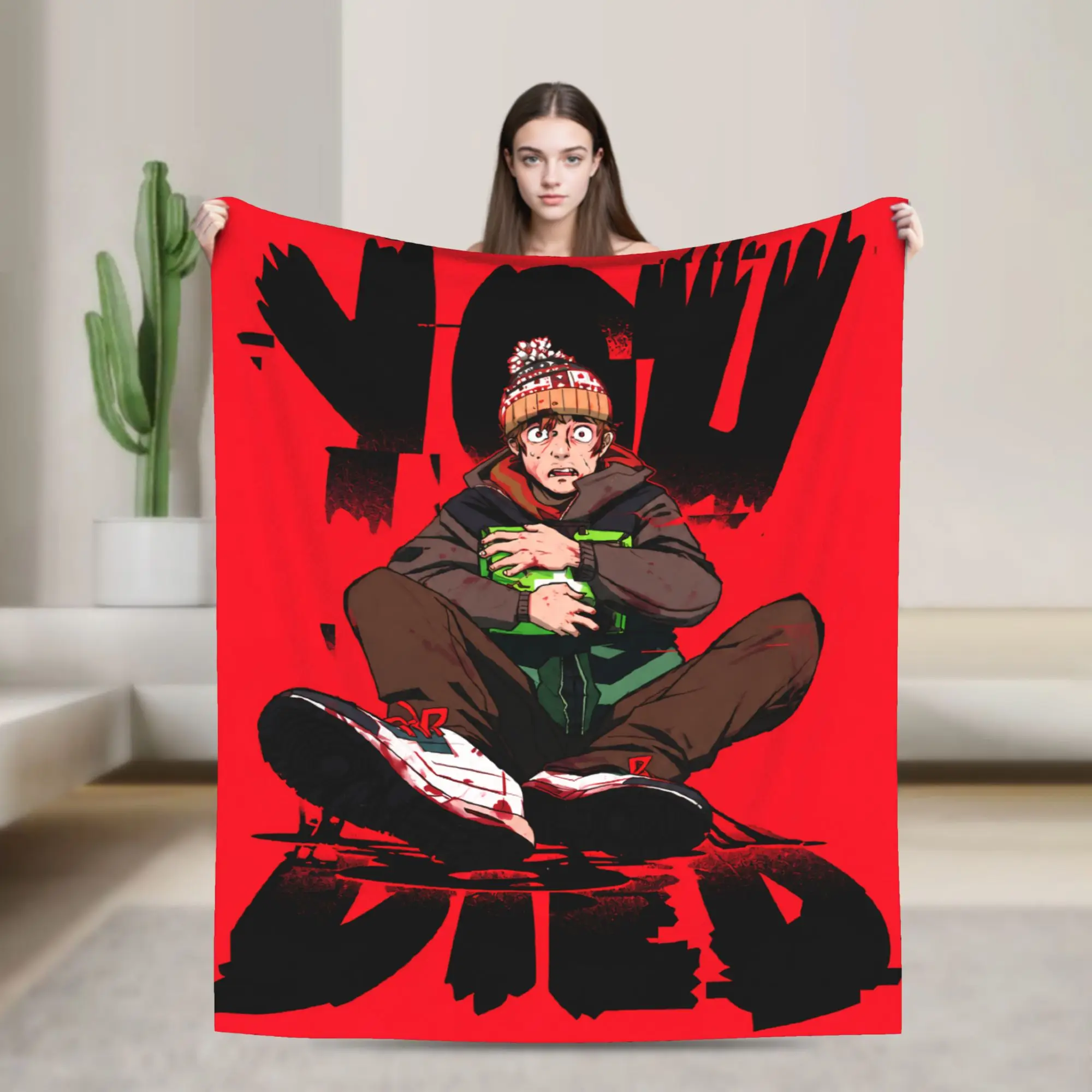Bryan Austin Abrams Fleece Blankets R-Residents Night Undead Evil Funny Throw Blankets for Home 150*125cm Rug Piece