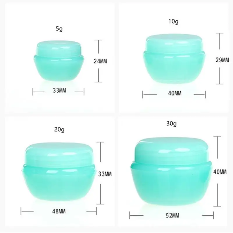 5 Stück Plastik-Gesichtscreme-Probenbehälter für Reisen 5g 10g 20g 30g Leere Dosen Kosmetik-Probenbehälter Make-up-Töpfe mit Innendeckel – Detail 11