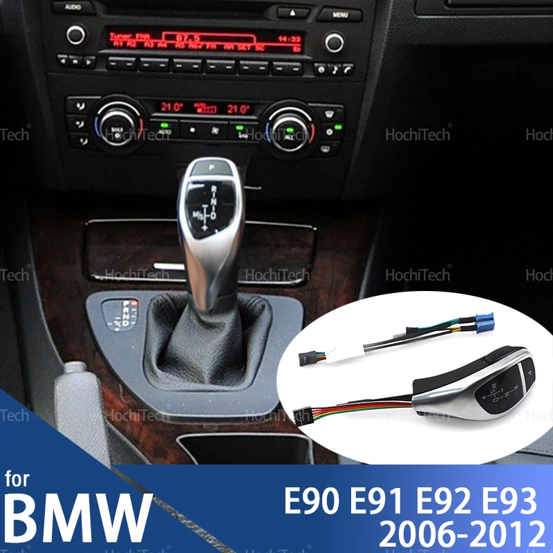 

For BMW 3 Series E90 E91 E92 E93 2006-2012 PU Leather LED Gear Shift Knob Thumb Type Shifter Lever Head Retrofit Kit