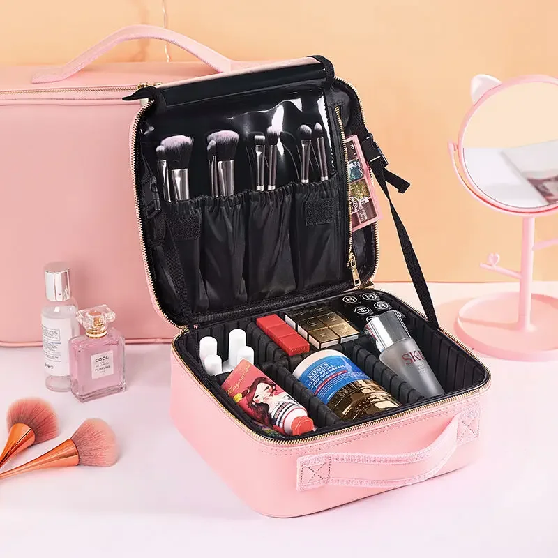 

New Makeup Bag For Women Large Capacity Cosmetic Bags Beauty Salon Tattoos Nail Art Tool Bin Case