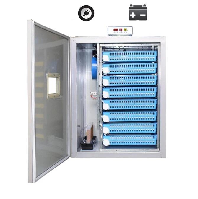 

AC220V+12V Fully Automatic Egg Incubator 512 Capacity 360 Degree Rolling Tray Multifunctional Chicken Quail Birds Farms Fan