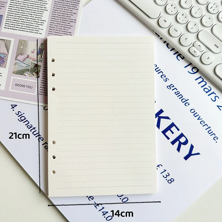 A5 A6 A7 Loose Leaf Notebook Refill Spiral Binder Inner Page Diary Weekly Monthly Planner To Do List Line Dot Grid Inside Paper