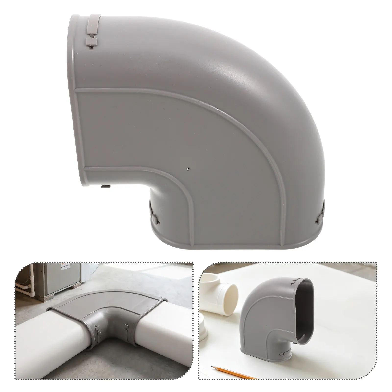 Hvac Floor Air Supply Elbow 110Mm Round Duct Bend 90 Degree Turn Airflow Redirector for Commercial Building Ventilation Systems