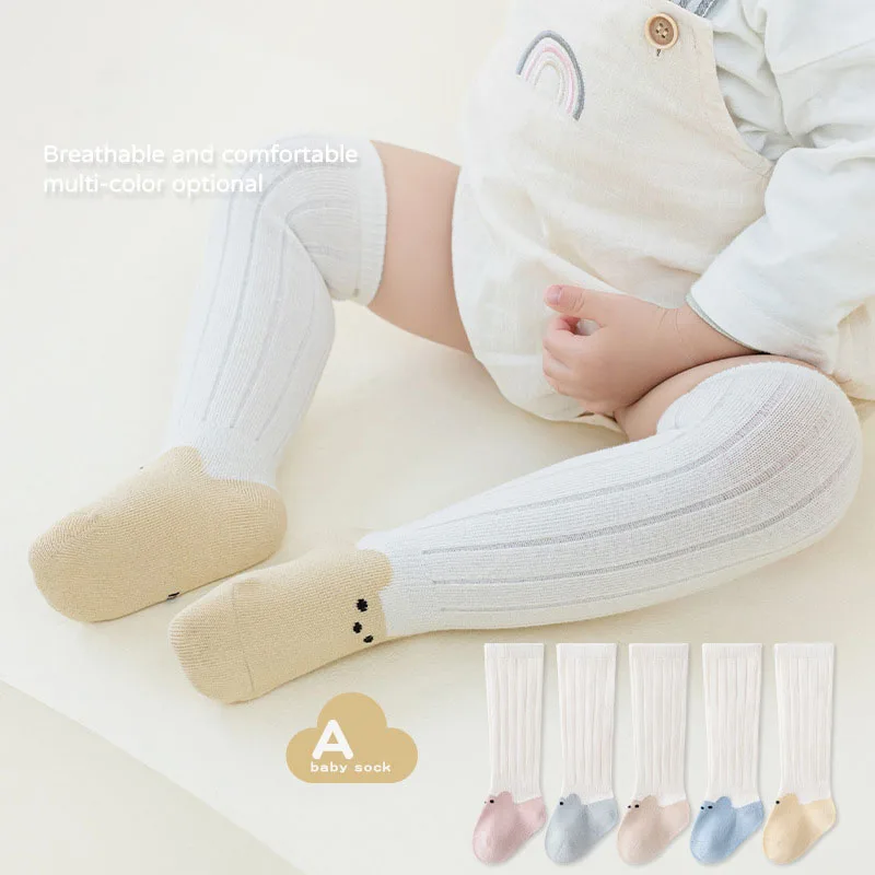 

3 Pairs a Lot MILANCEL New Spring Baby Stockings Toddler Cute Cartoon Knee Length Socks Girls 0-3Y