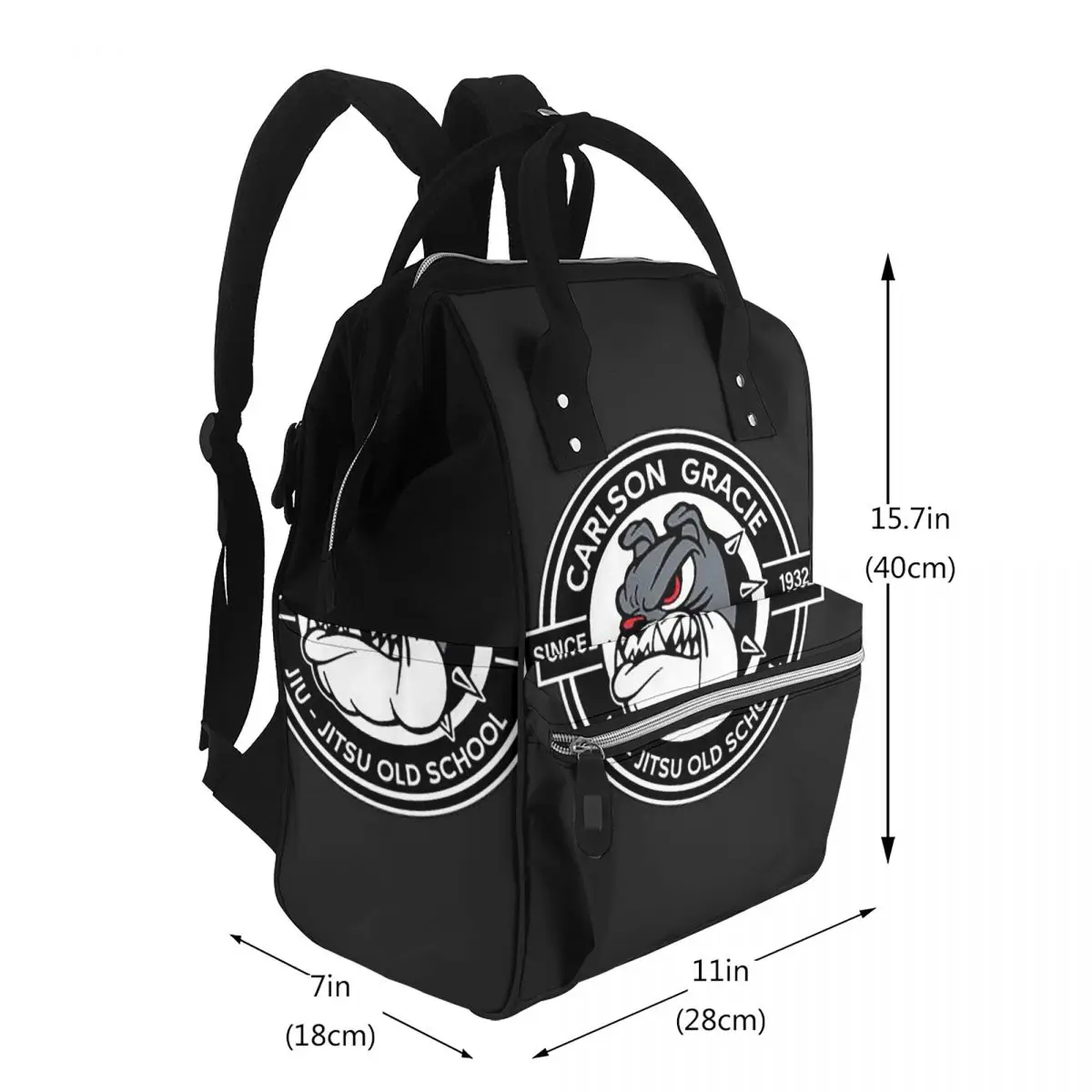Carlson Gracie Jiu Jitsu Team Student Backpack School Bag Hiking Travel Daypack for Men Women Bookbag Shoulder Bags