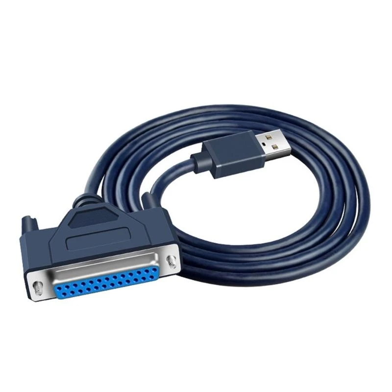 

USB to 1248 DB25 25-Pin Parallel Printer Female Adapter Cable Cord