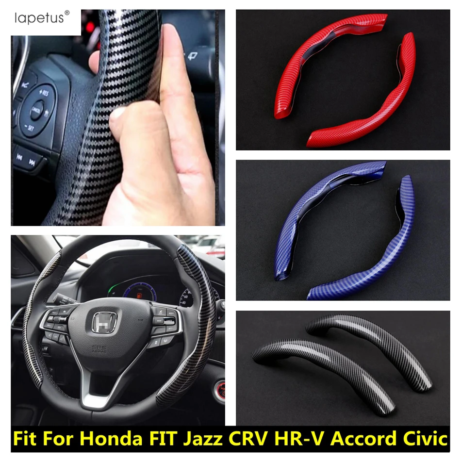 

Steering Wheel Handle Decoration Cover Trim For Honda FIT Jazz CRV HR-V Accord Civic Car Red / Blue / Carbon Fiber Accessories