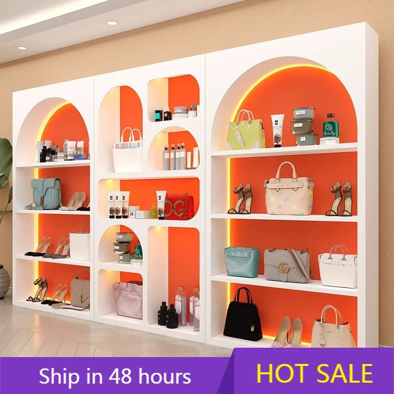 

YTYIN Nail Polish Cabinet Display Stand Cosmetics Showcase for Shoes Bags and Cosmetics Versatile Display Stand for Beauty Produ