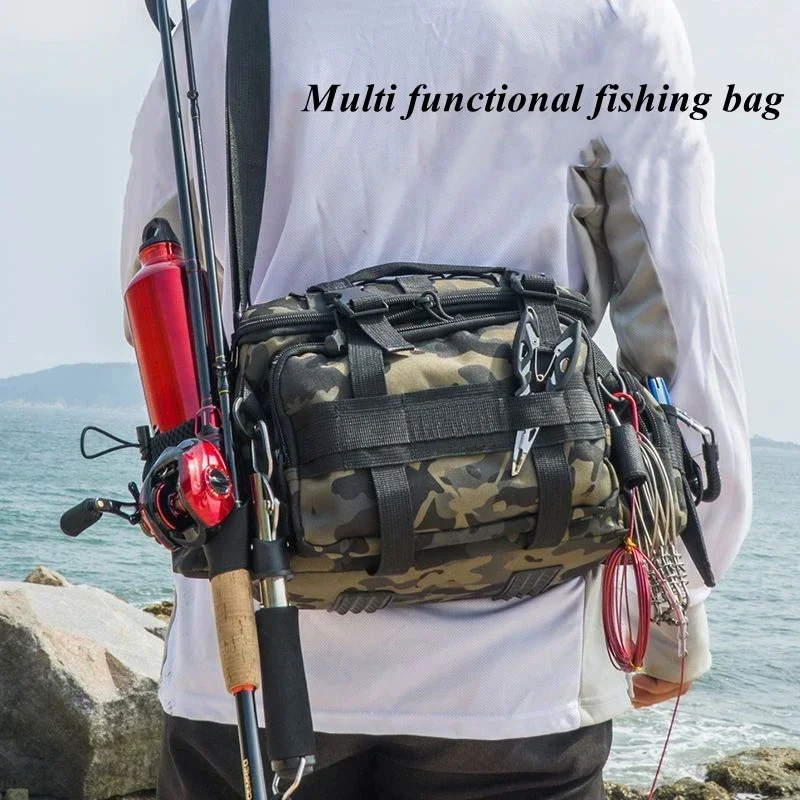 

Fishing Tackle Bags Waist Fanny Pack Fishing Lures Line Box Utility Storage Accessories Outdoor Camping Shoulder Crossbody Bag