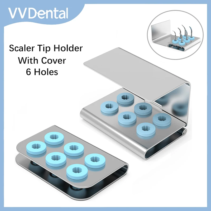 

Dental Ultrasonic Scaler Tip Holder 6 Holes Stand Auotclavable Sterilizer Case Disinfection Storage Box for Woodpecker/Satelec