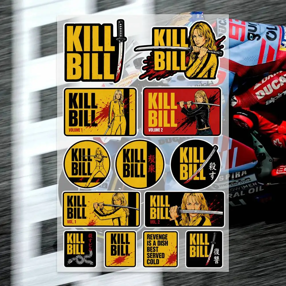 K-Kill Bill Japanese Motorcycle Sticker Suitable for Motorcycle Body Reflective Car Sticker Helmet Decal