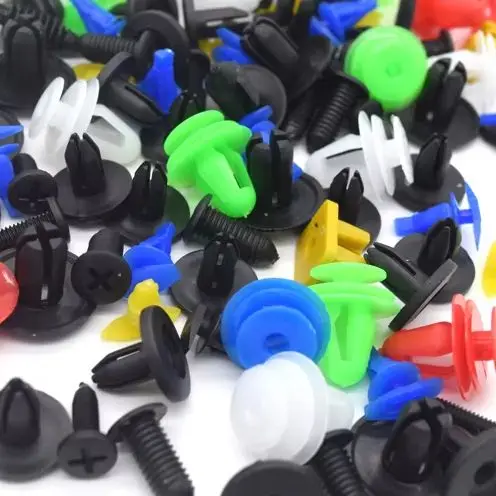 50/100/200pcs Car Clips Fastener Screws Mixed Vehicle Rivets Door Panel Fender Liner Car Stylin Trim Dash Universal Fastener