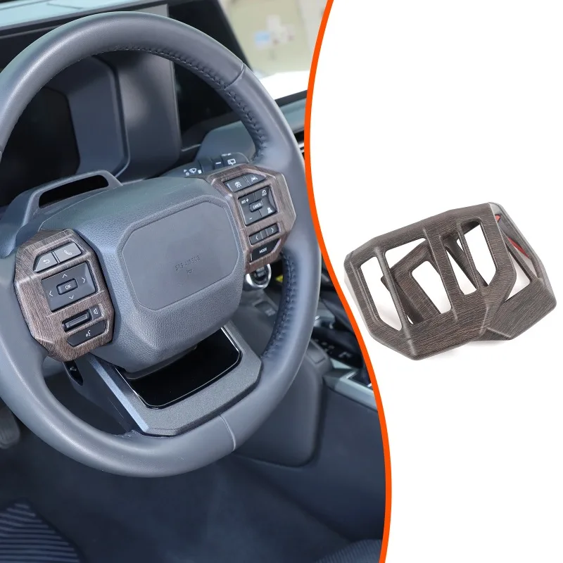 

2pcs ABS Steering Wheel Button Trim for 2024+ Toyota Prado Car Interior Accessories