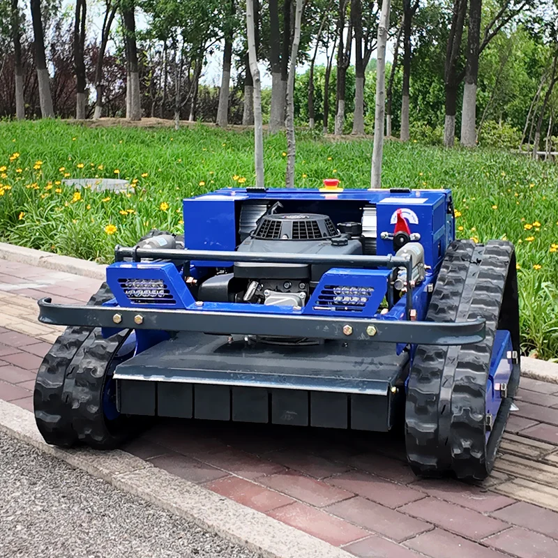 Customized All Terrain Automatic 500mm Remote Control Lawn Mower Multi-functional Garden Weeding Tracked Lawn Mower Robot