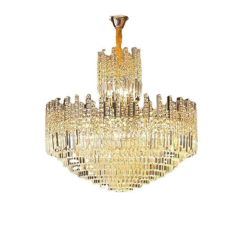

Cross-border, duplex, crystal, large chandelier, stairs, light luxury, modern, simple
