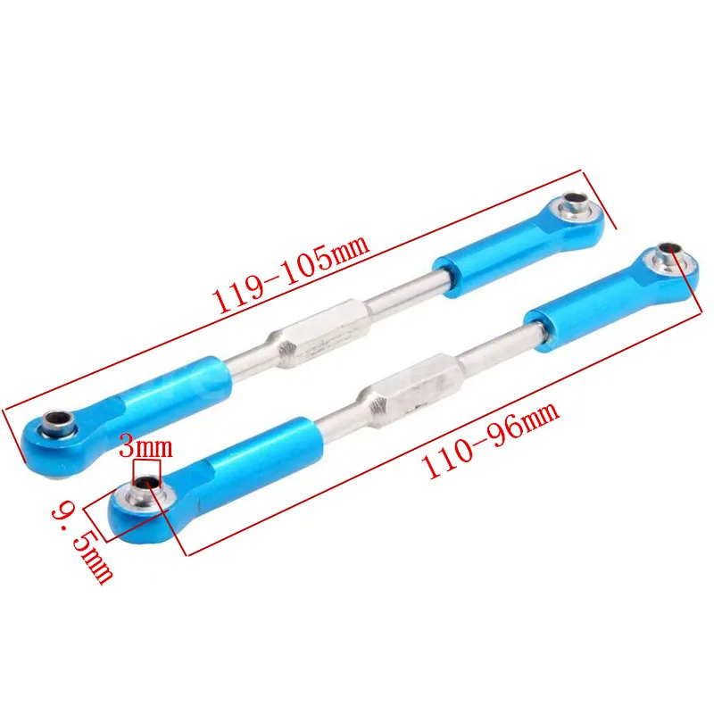 2Pcs HSP 860015(60034) Aluminum Linkages Upgrade Parts for 1/8 Nitro Off Road Monster Truck RC Model Car CNC 94762