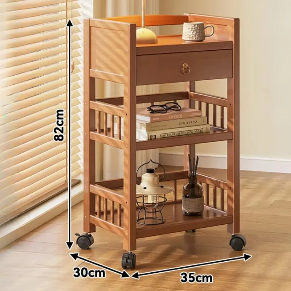 Removable Storage Rack Kitchen Vegetable Racks Portable Furniture Handcart Snack Organizer Cabinet Hot Pot Multifunctional Shelf