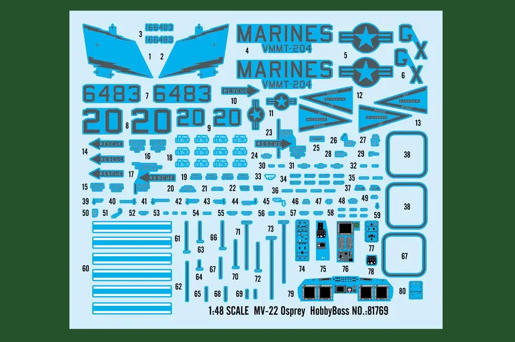 Hobbyboss 81769 1:48 Scale MV-22 Osprey Plastic model kit