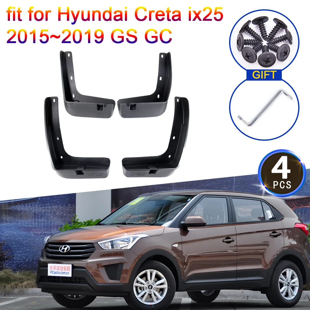 

For Hyundai Creta ix25 2015 2016 2017 2018 2019 GS G Mudguards Splash Guards SUV Fender Mud Flaps Rear Car Stying Accessories