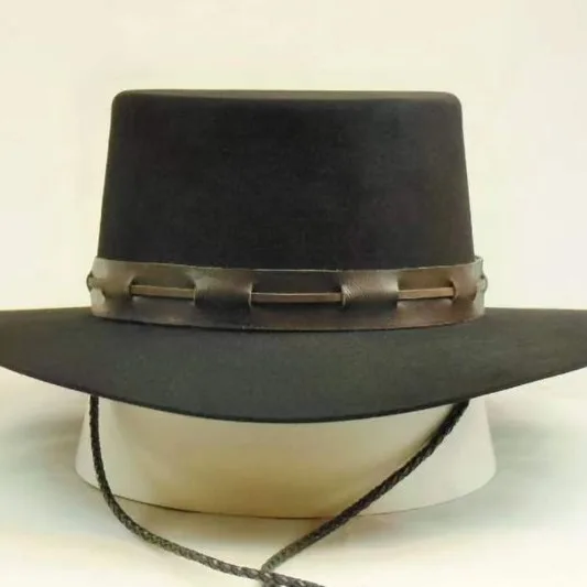 

Wool Cap Hot Sale In Europe And America Autumn And Winter Hat Flat-top Hat Wide Brim French British Belt