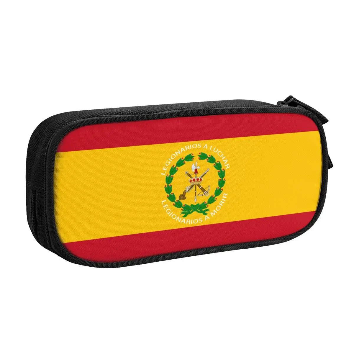Custom Spanish Legion Pencil Cases for Boys Gilrs Large Capacity Spain Coat of Arms Pen Bag Box School Supplies