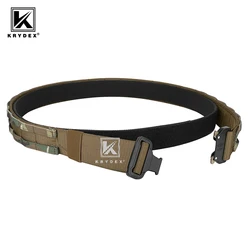 KRYDEX Tactical Metal Buckle Quick Release Rigger MOLLE Belt 1.75 Inch Inner & Outer Men Heavy Duty Waist Belt Camo