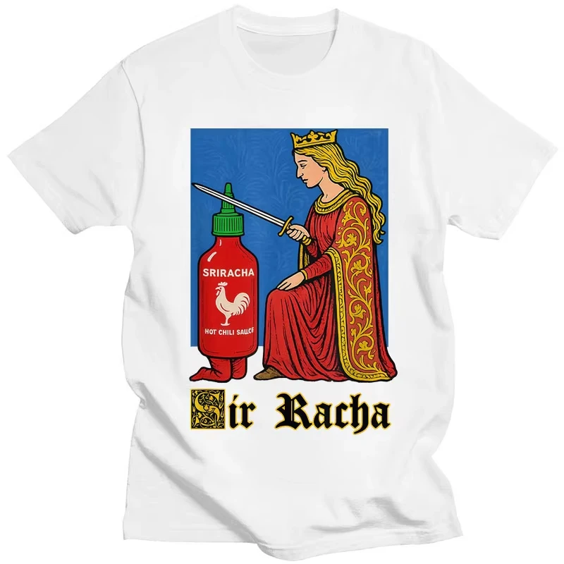 الرجال النساء الفكاهة شعبية تي شيرت السير راشا مضحك صلصة الفلفل الحار ميمي طباعة تي شيرت عادية القطن موضة تي شيرت الشارع الشهير الهدايا