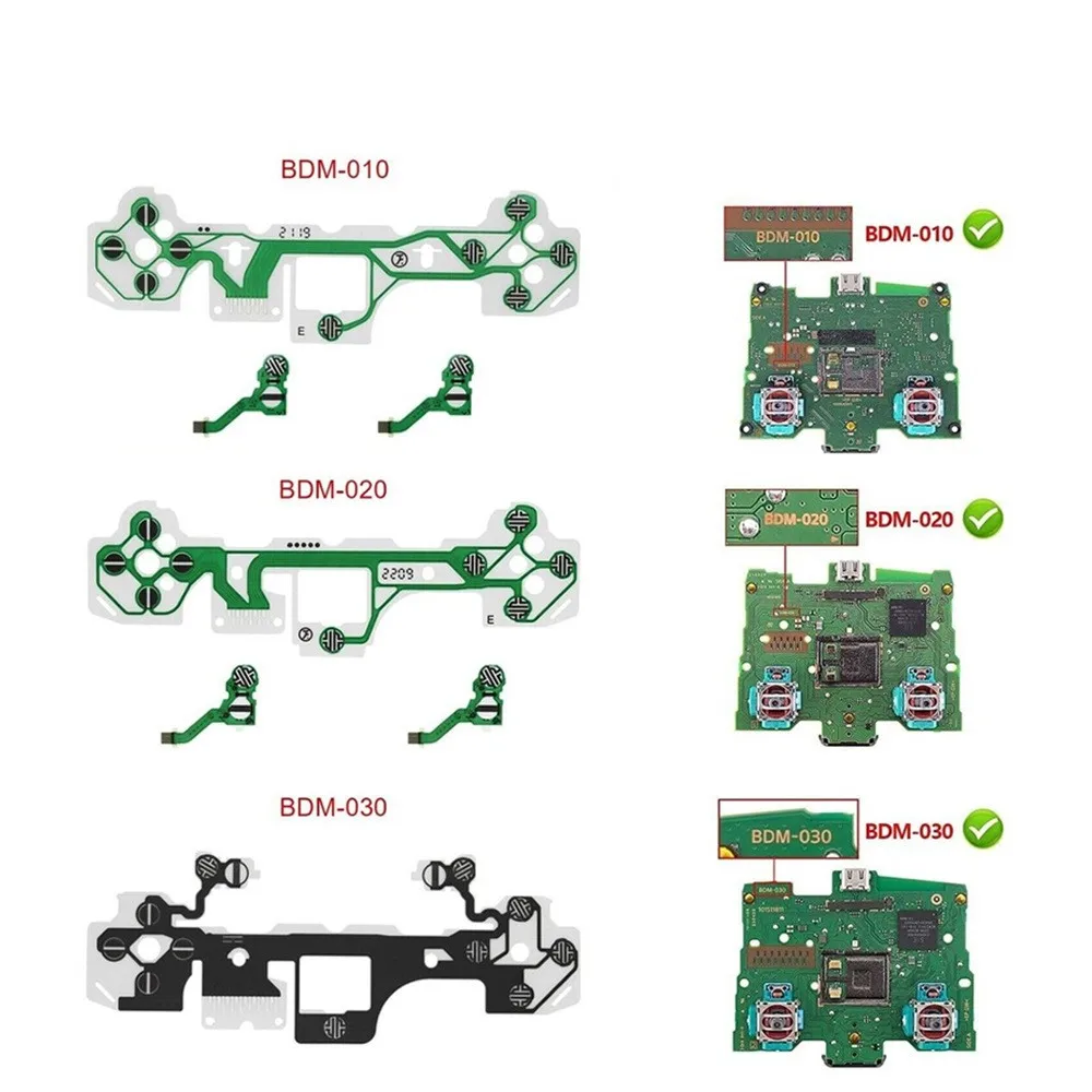 500pcs For PS5 V1 V2 V3 Button Ribbon Circuit Board for Controller Conductive Film Keypad Flex Cable