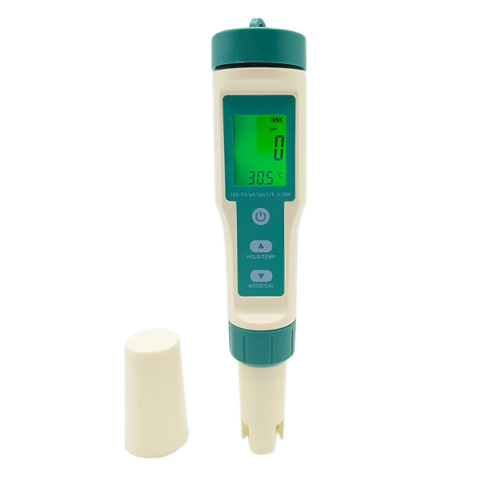 Digital 7 in 1 PH/TDS/EC/ORP/Salinity /S.G/Temperature Meter Water Quality Tester for Drinking Water, Aquariums PH Meter