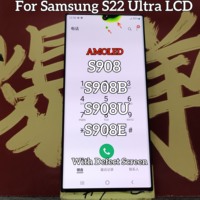 Super AMOLED LCD Display Touch Screen Digitizer Assembly 100% Test For Samsung Galaxy S22 Ultra LCD S908 S908B S908U With Defect